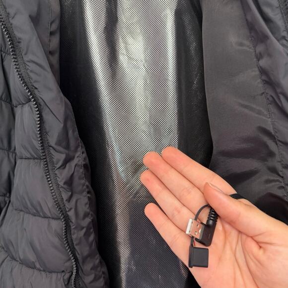 USB-Heated‎ Hooded Puffer – Black, Reflective Lining – XXL (fits XL/1X) - Picture 7 of 10